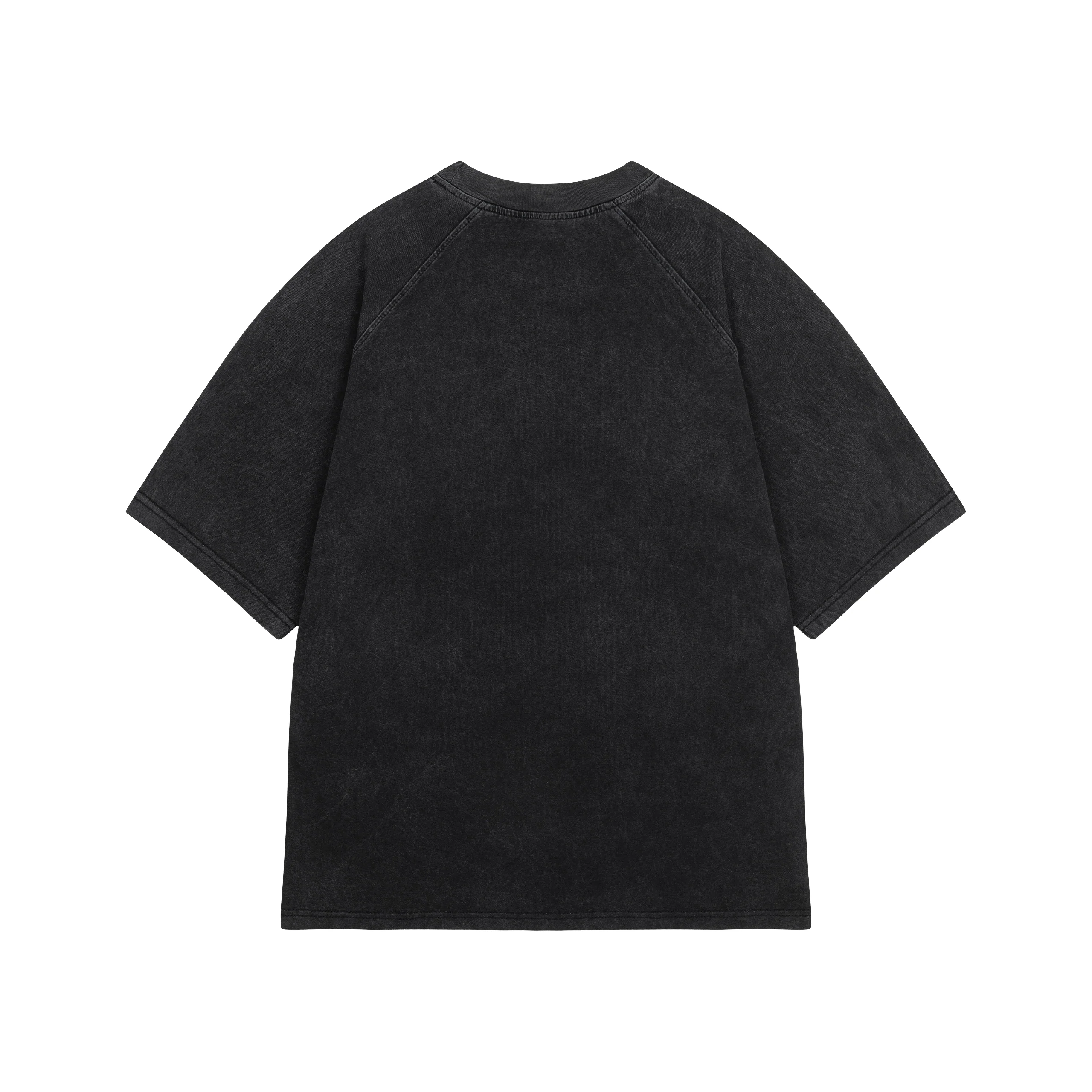 Black Washed Boxy Reglan Mark T-shirt - Image 3