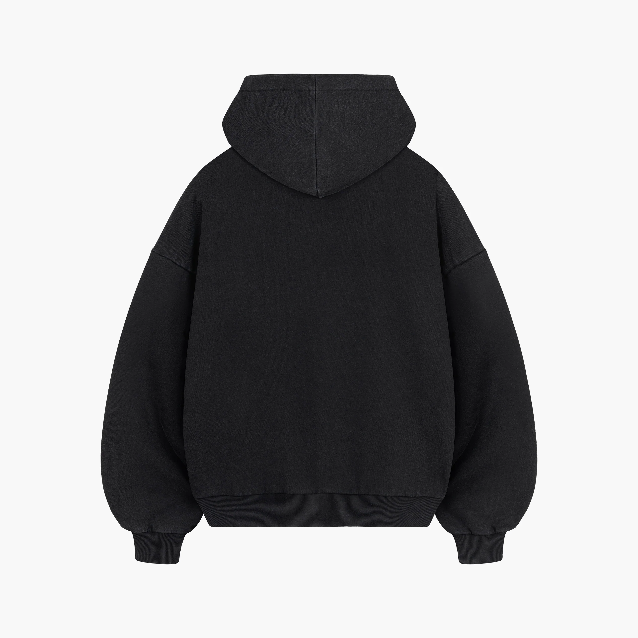 Black Washed Unbranded Hoodie - Image 3