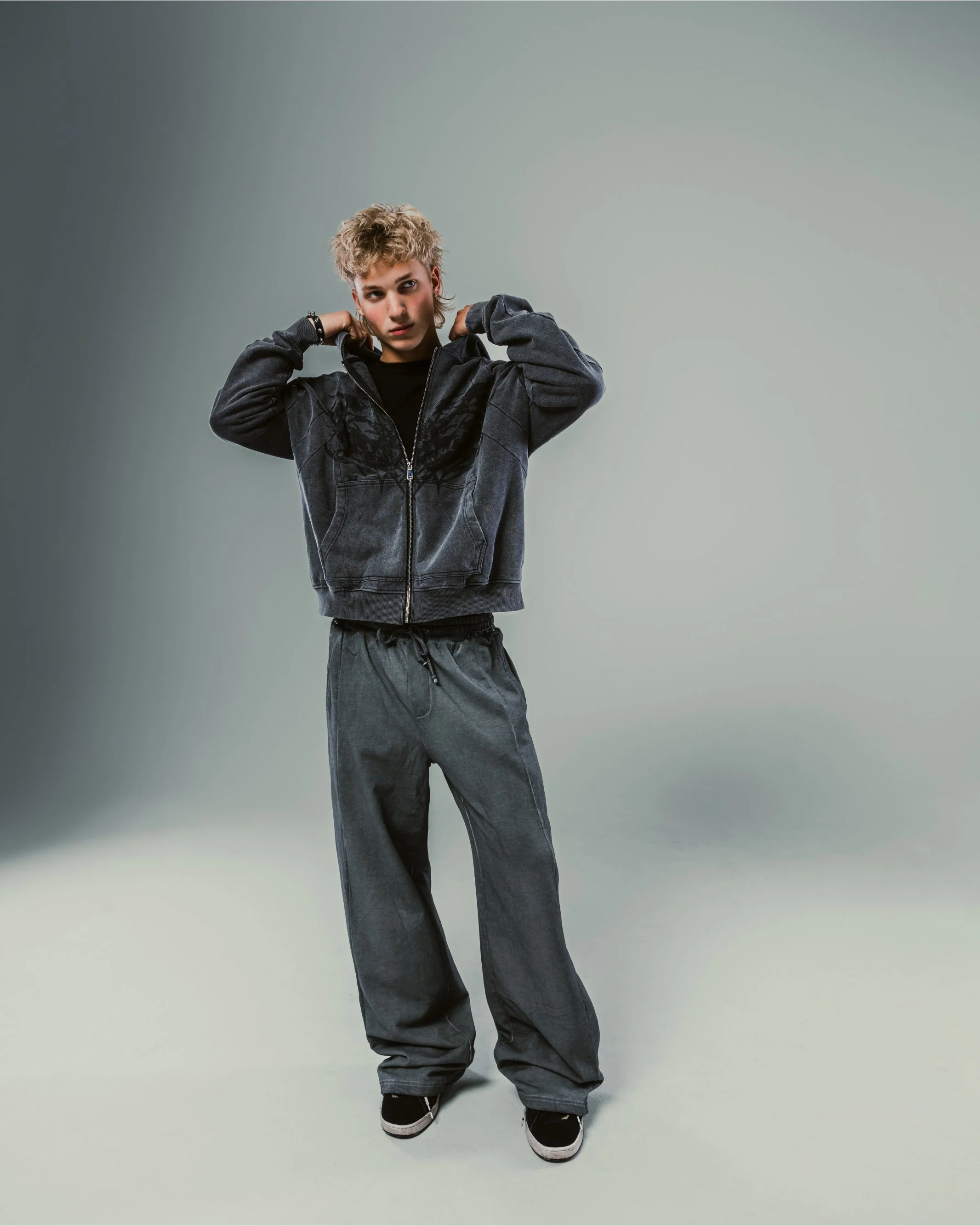 Dust Slate Washed Basic Sweatpants - Image 3