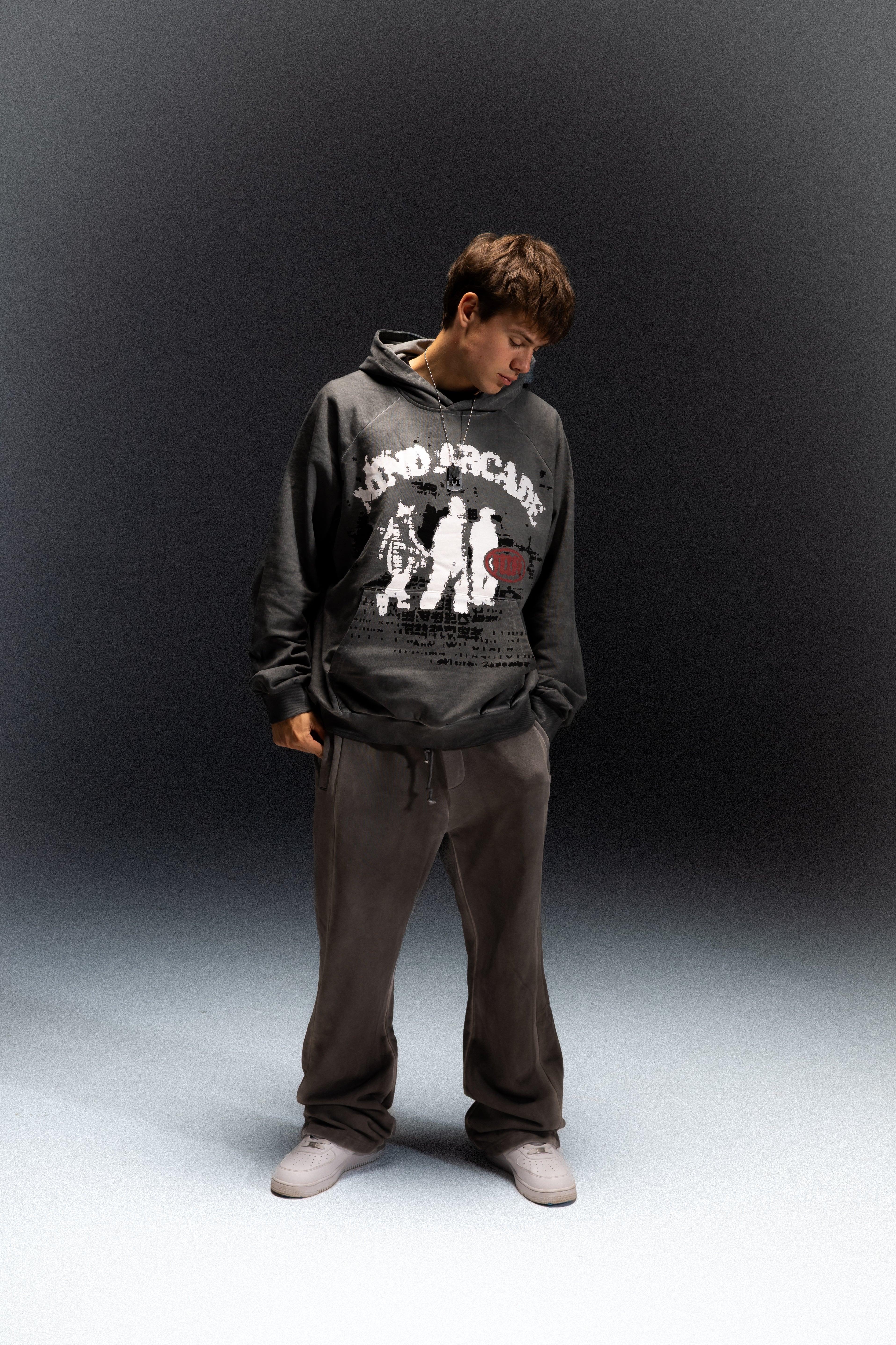 Dust Slate Washed Boxy Wanderers Hoodie - Image 2
