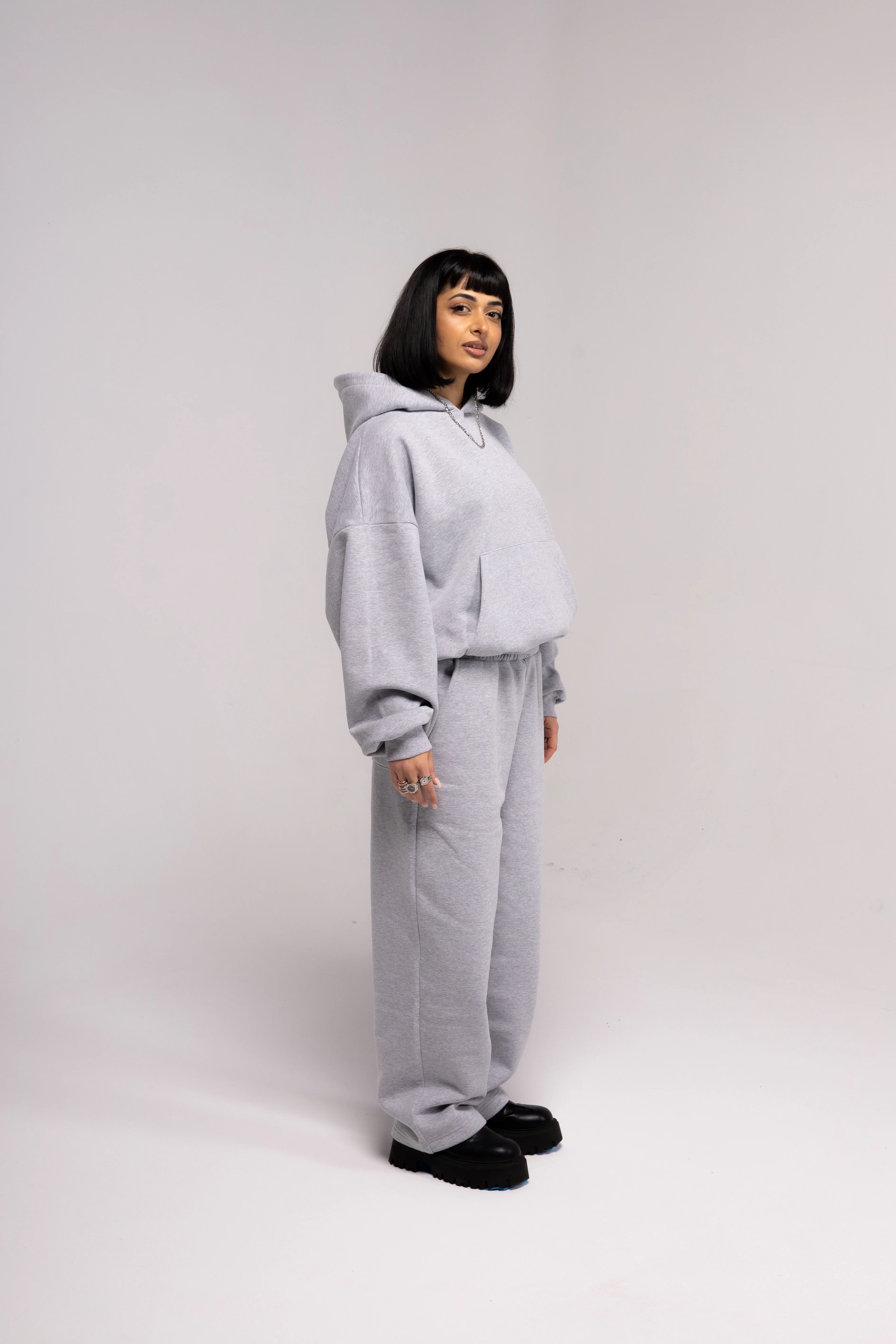 Gray Basic Baggy Hoodie - Image 5
