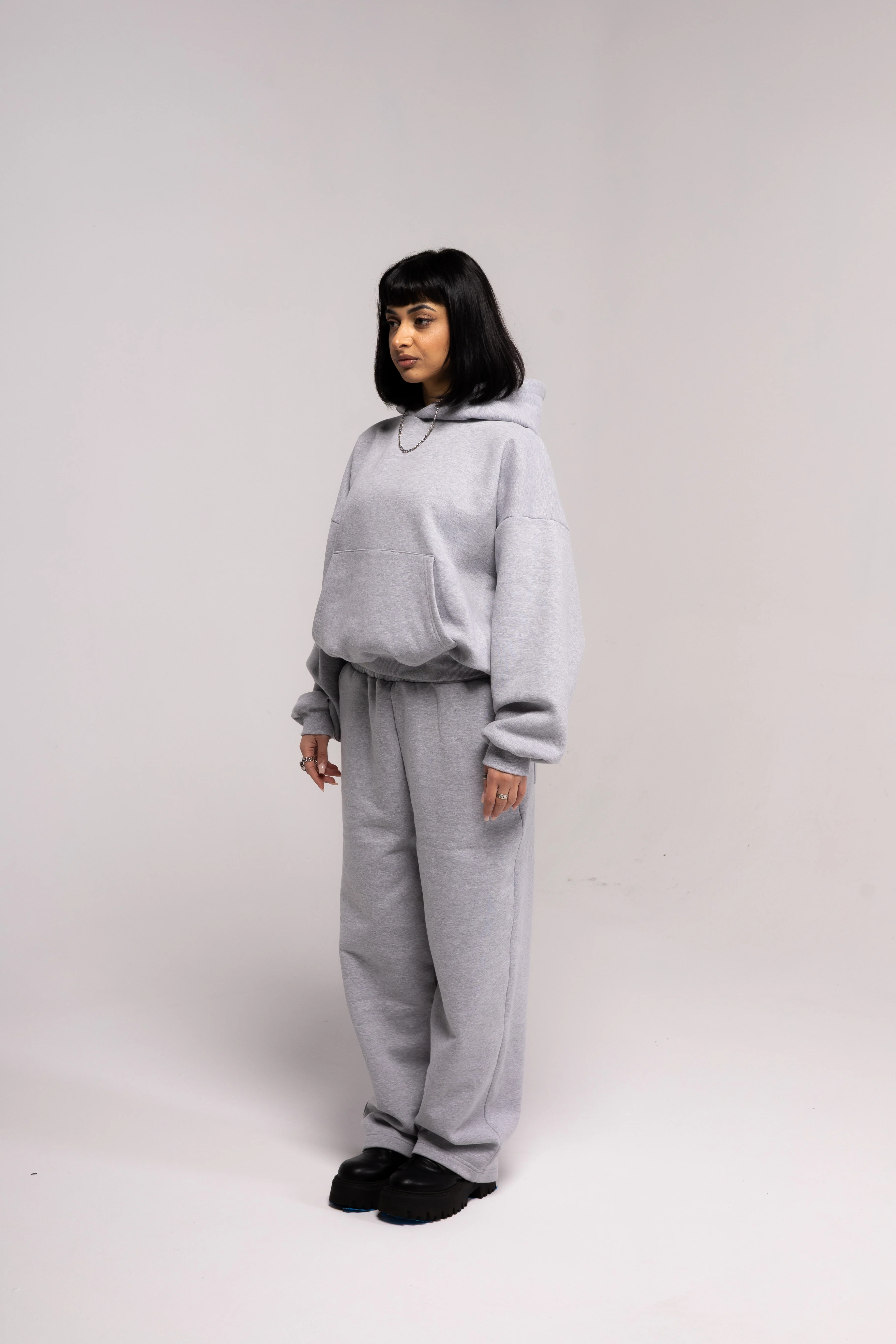 Gray Basic Baggy Hoodie - Image 6