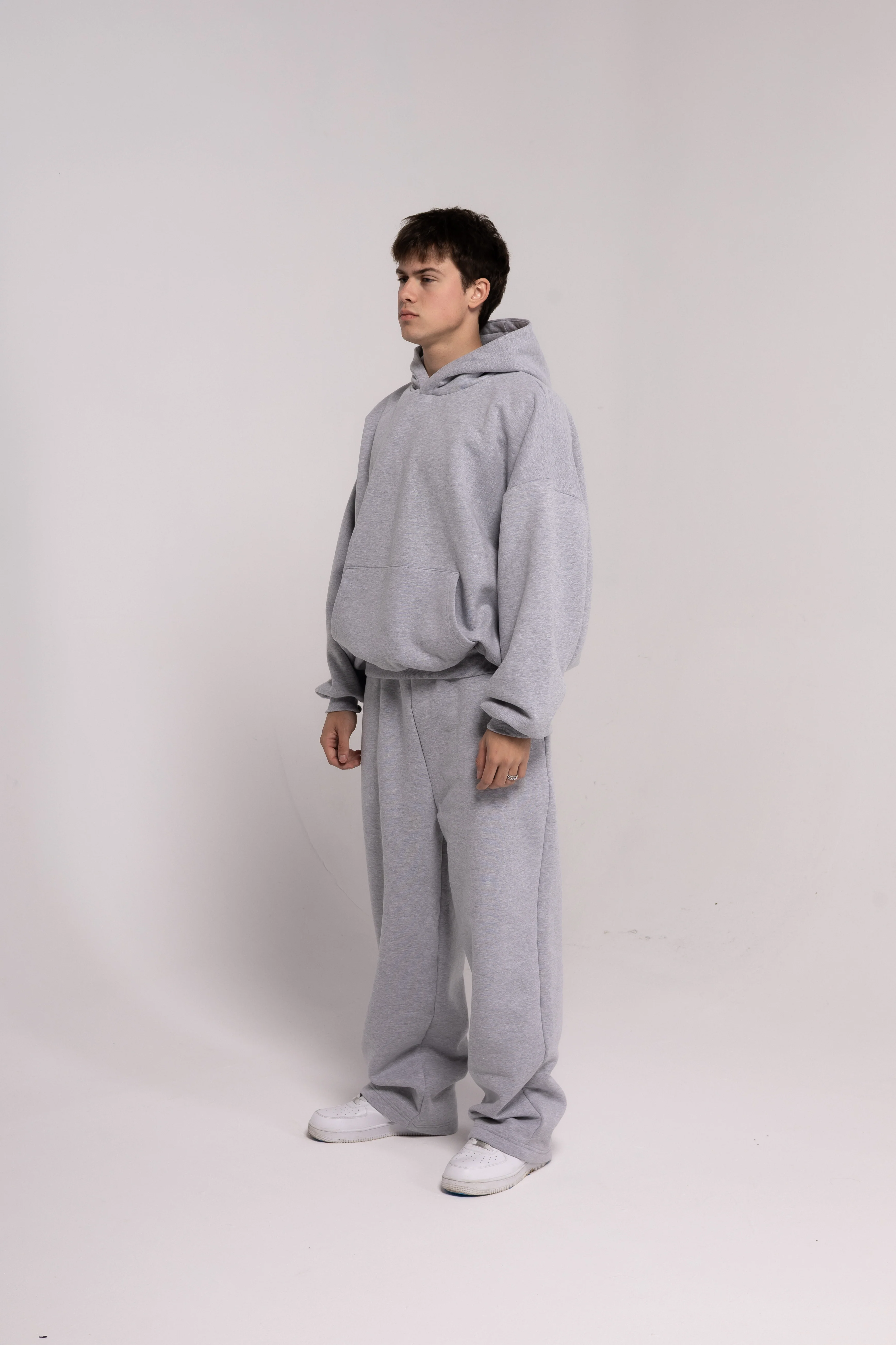 Gray Basic Baggy Sweatpants - Image 7