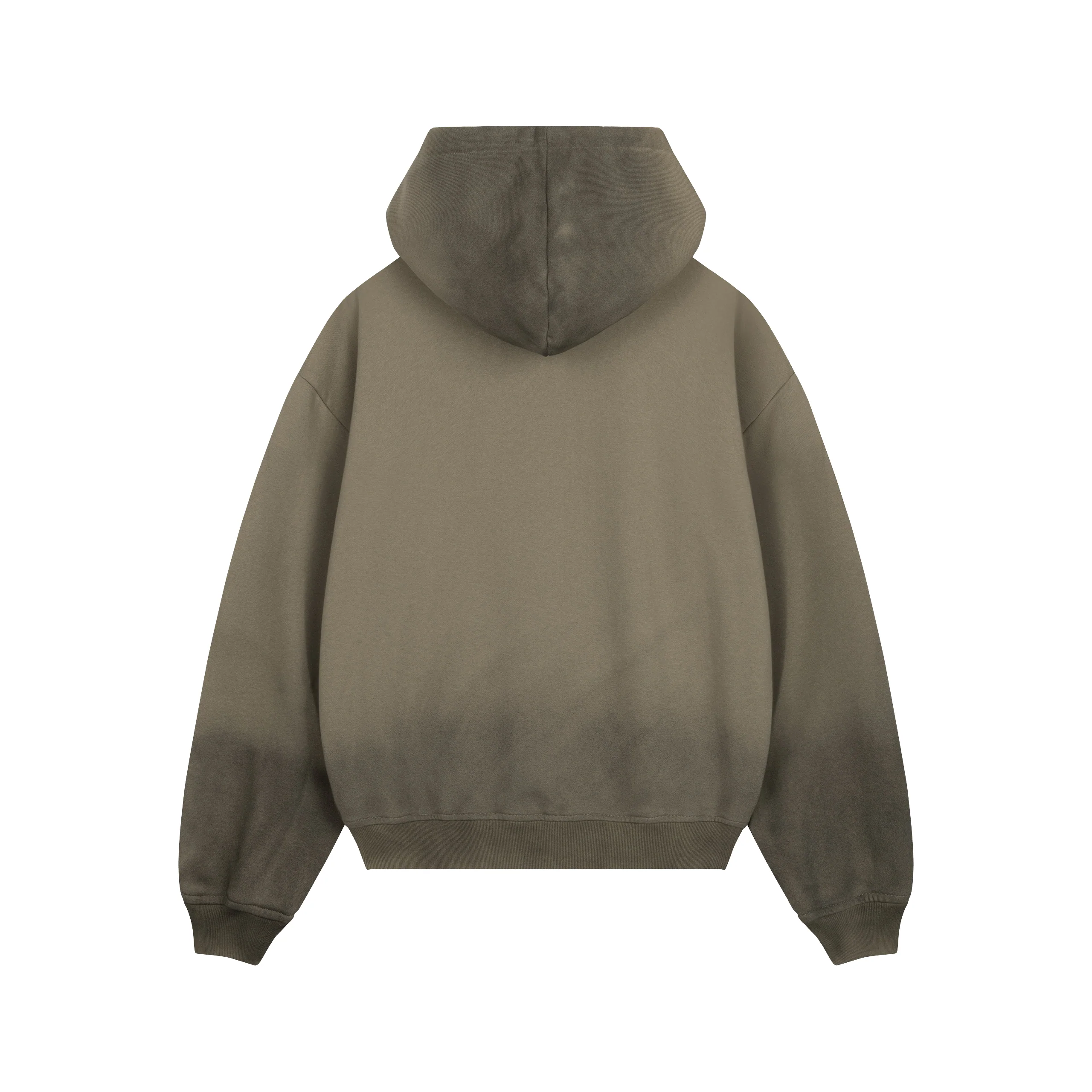 Olive Washed Boxy Tribal Hoodie - Image 6
