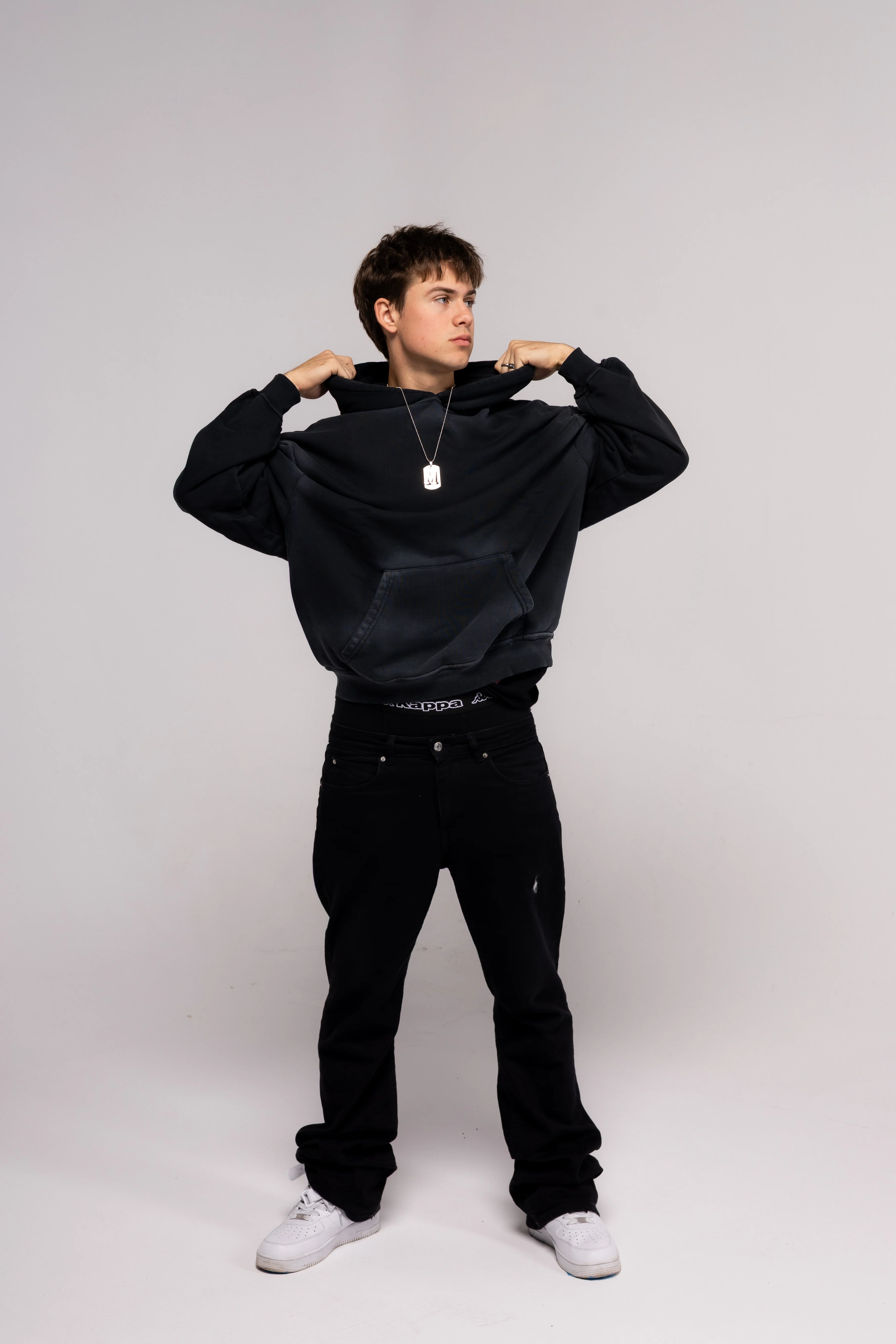 Washed Series Black Hoodie - Image 4