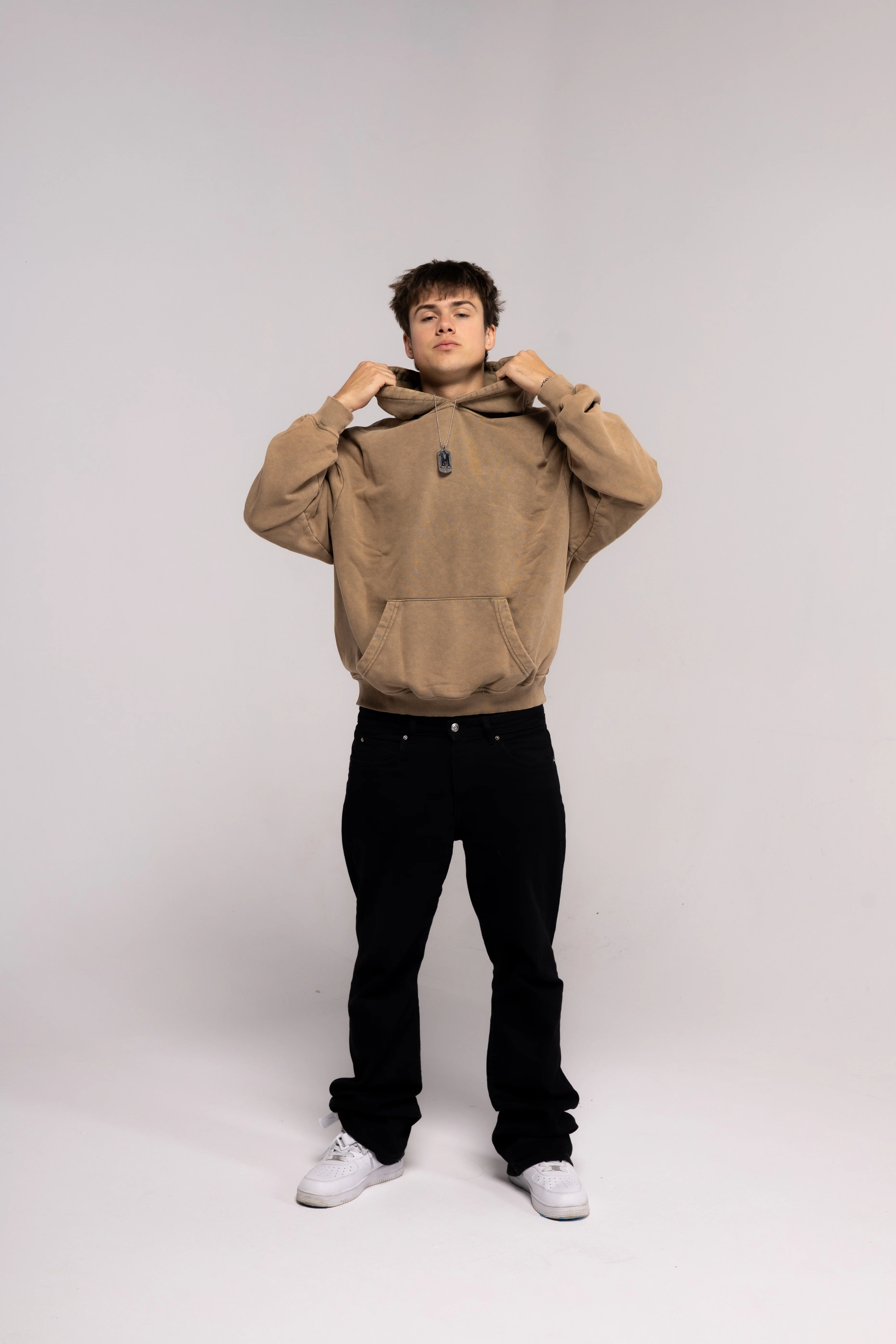 Washed Series Brown Hoodie - Image 3