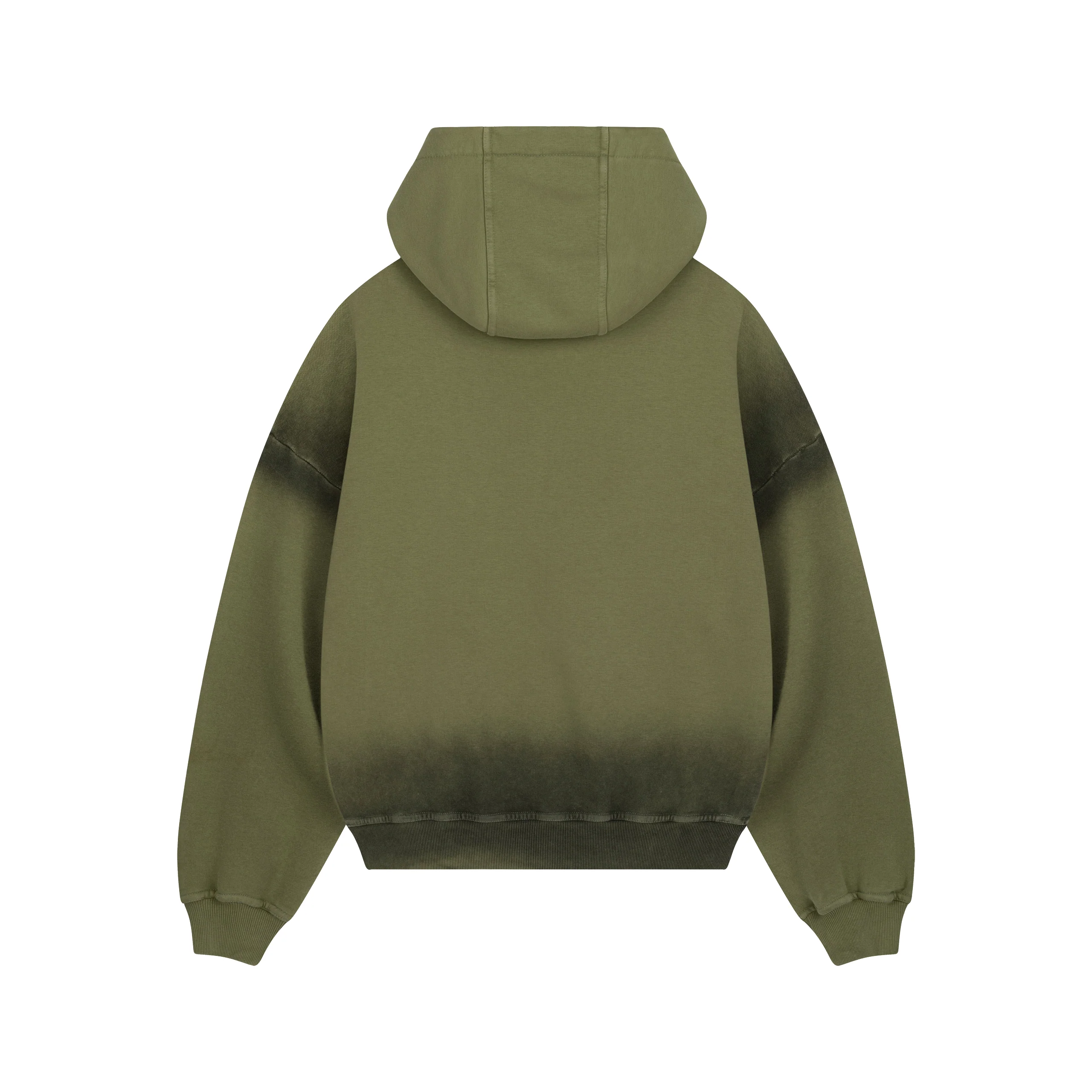 Washed Series Olive Green Hoodie - Image 4