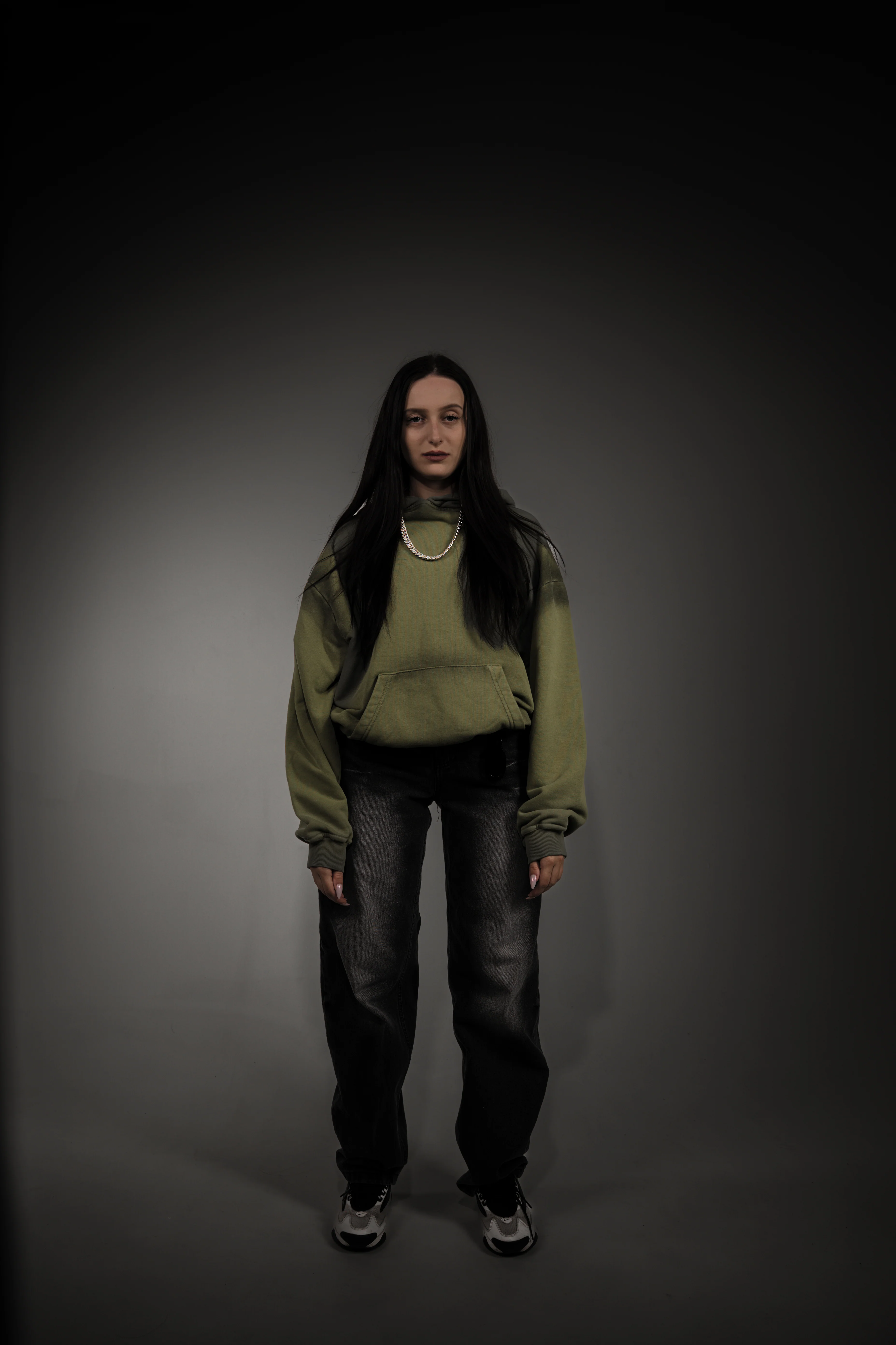 Washed Series Olive Green Hoodie - Image 6